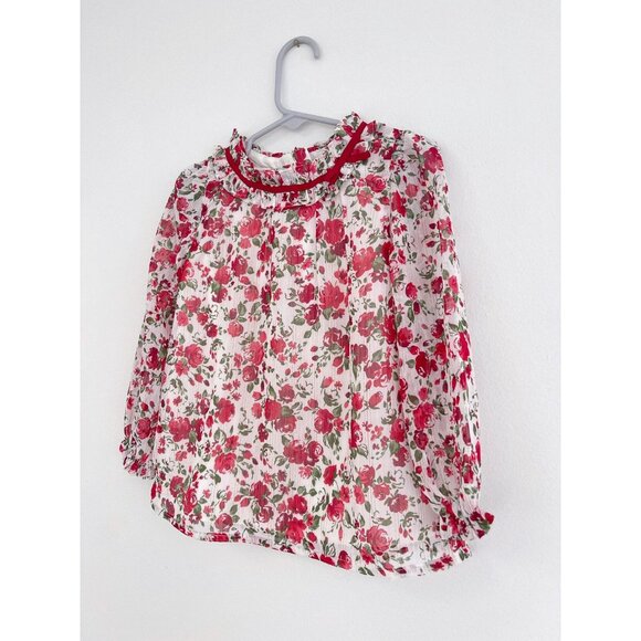 Janie and Jack Floral Chiffon Top 3 - Picture 2 of 12